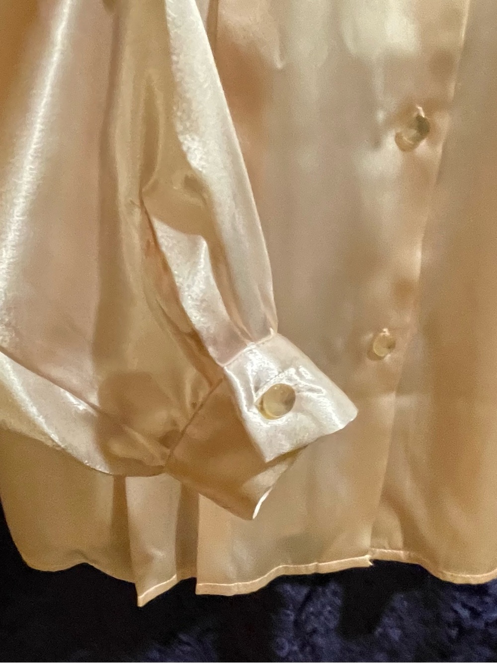 Vintage 1980's TESS Paris-Milano, Pink Satin Bow-Neck Blouse, Size 10, Flawless - Picture 7 of 13